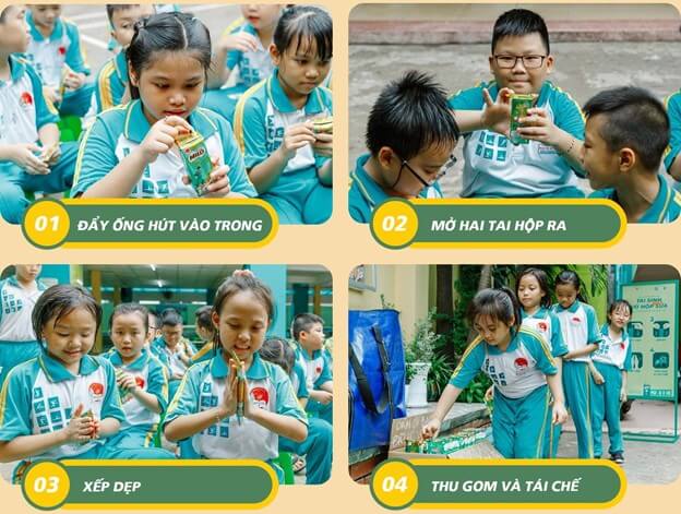 Quy trình tái chế vỏ hộp sữa qua 4 bước đơn giản