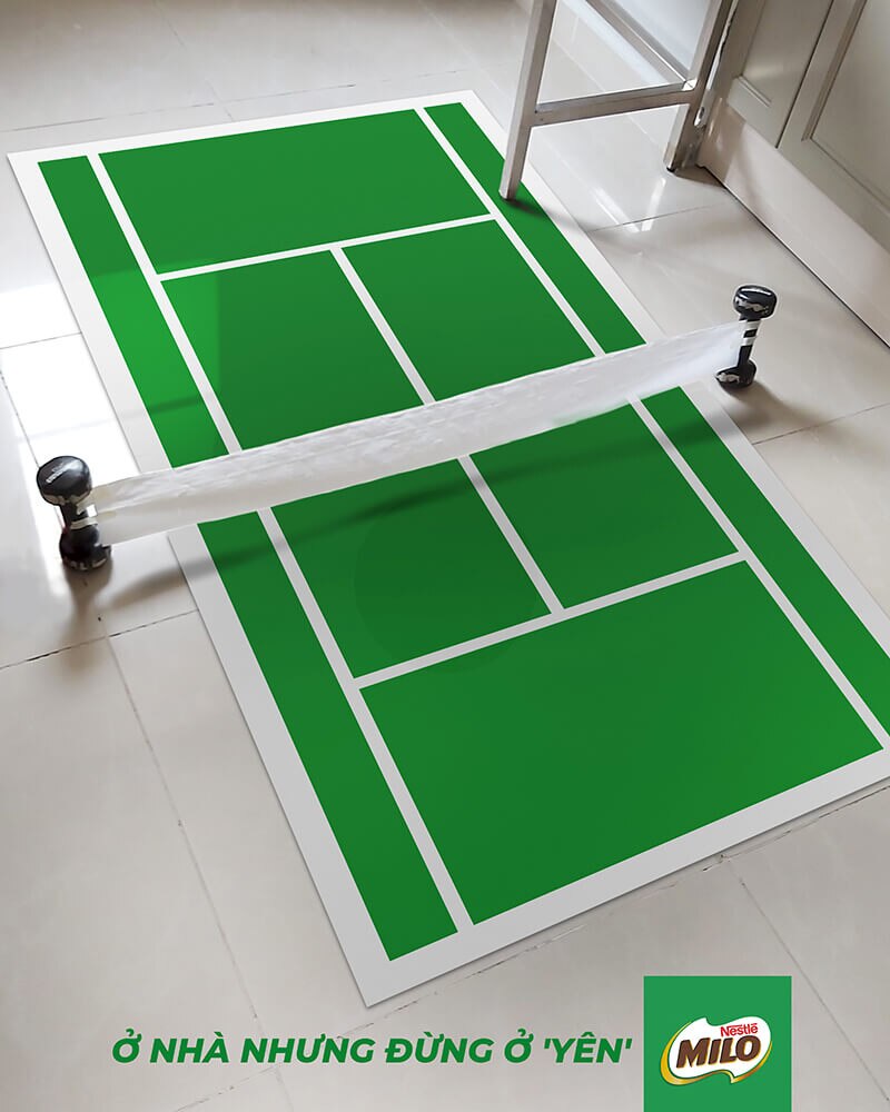 Các vật liệu đơn giãn trở thành sân đấu mini cho bé  góc thể thao tại nhà