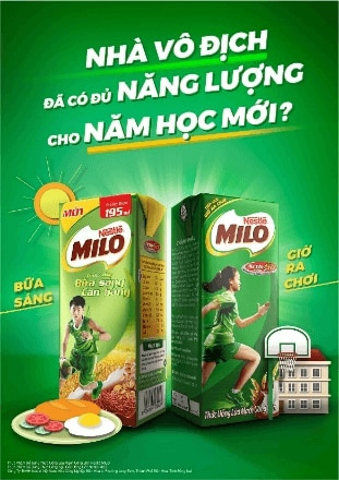 Bổ sung cho trẻ 1 hộp "Milo Bữa sáng" để thêm năng lượng vận động tích cực mỗi ngày