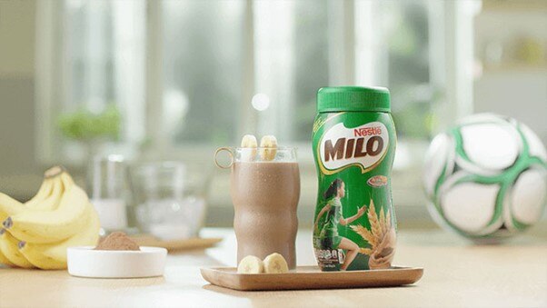 MILO chuối là thức uống giàu dinh dưỡng và chất xơ.