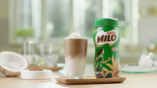 MILO dừa thơm mát, ngọt lành.