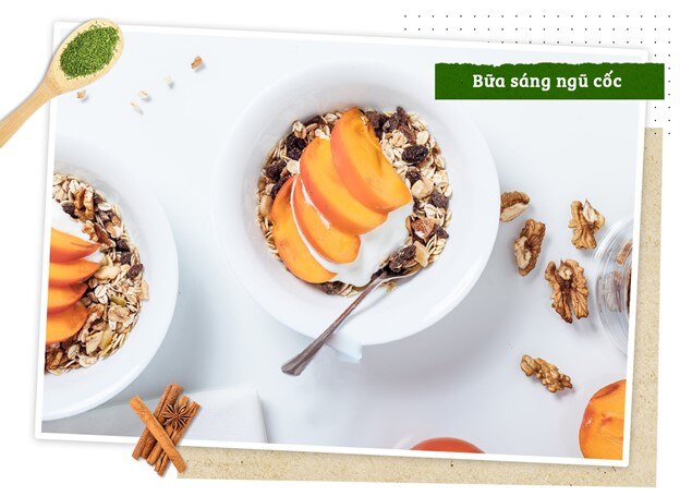 Thực đơn bữa sáng với ngũ cốc dinh dưỡng cho trẻ