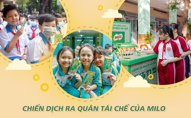 
Chiến dịch ra quân tái chế rác thải từ vỏ hộp sữa của Milo
