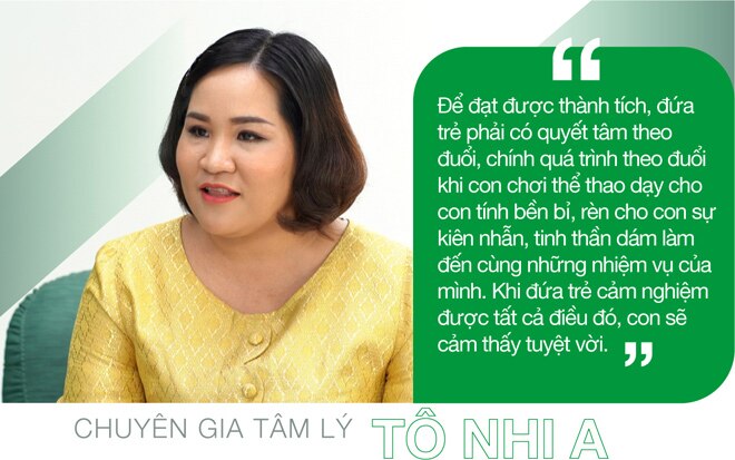 Theo chuyên gia Tô Nhi A Thể thao còn là nguồn cảm hứng, khuyến khích trẻ xây dựng niềm đam mê