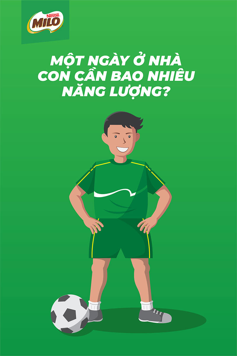 Cùng MILO tìm hiểu nhu cầu năng lượng trong một ngày của trẻ đi học và ngày nghỉ ở nhà.