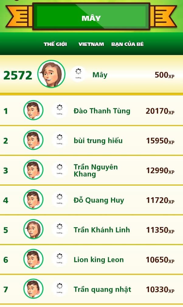 Cùng con tập luyện nhận điểm XP để tranh tài cùng bạn bè.