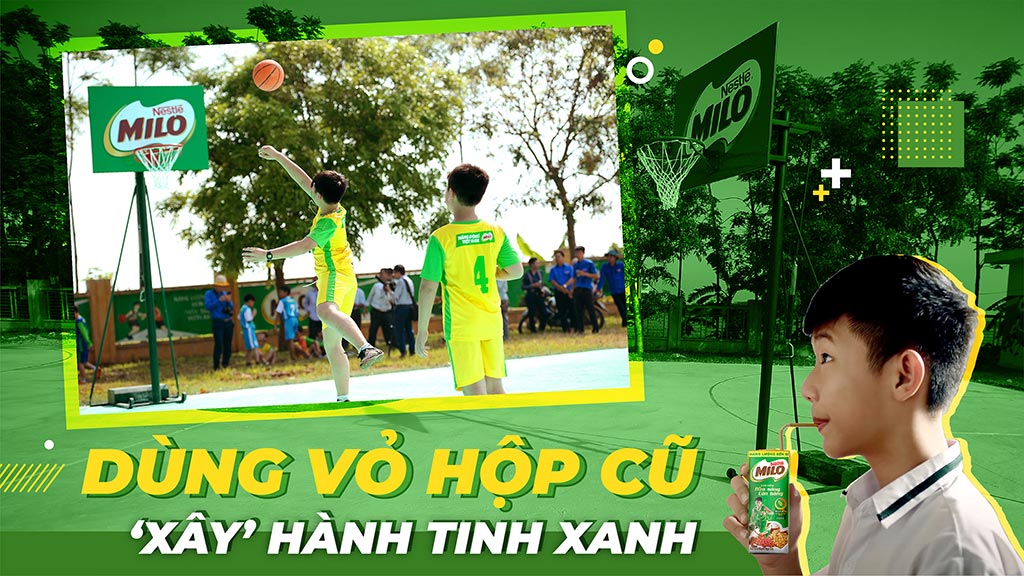 
Nestle MILO dùng vỏ hộp cũ ‘xây’ hành tinh xanh
