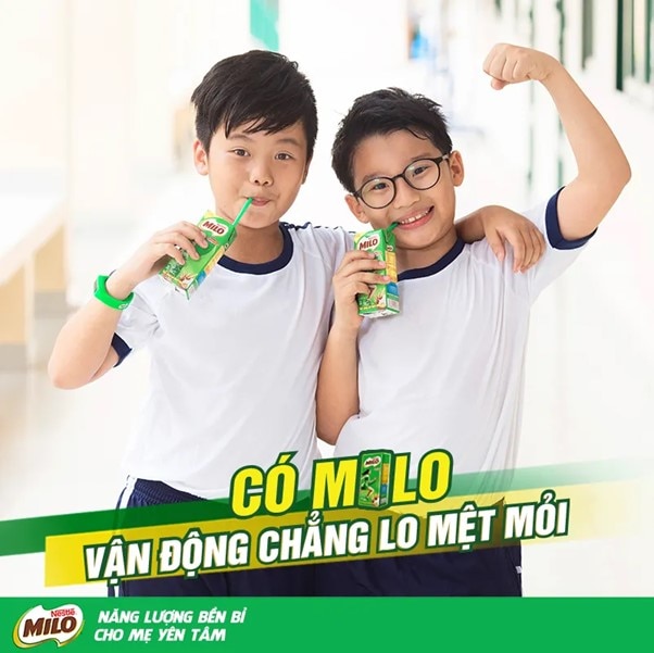 Sữa lúa mạch MILO bổ sung cho trẻ nguồn năng lượng bền bỉ giúp trẻ học tập, vui chơi suốt ngày dài.