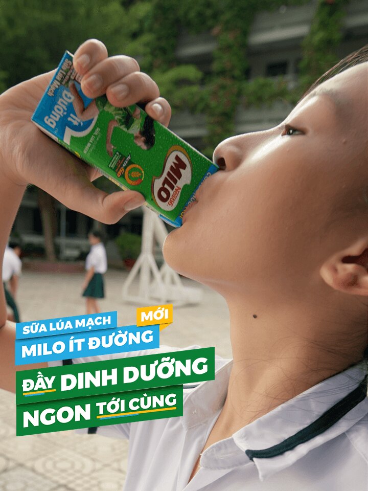 Sữa Lúa Mạch MILO Ít Đường Mới