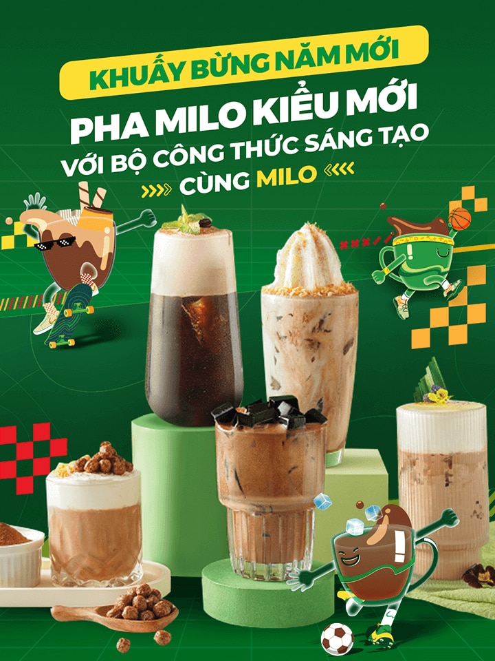 Công thức MILO phá cách thức uống Việt
