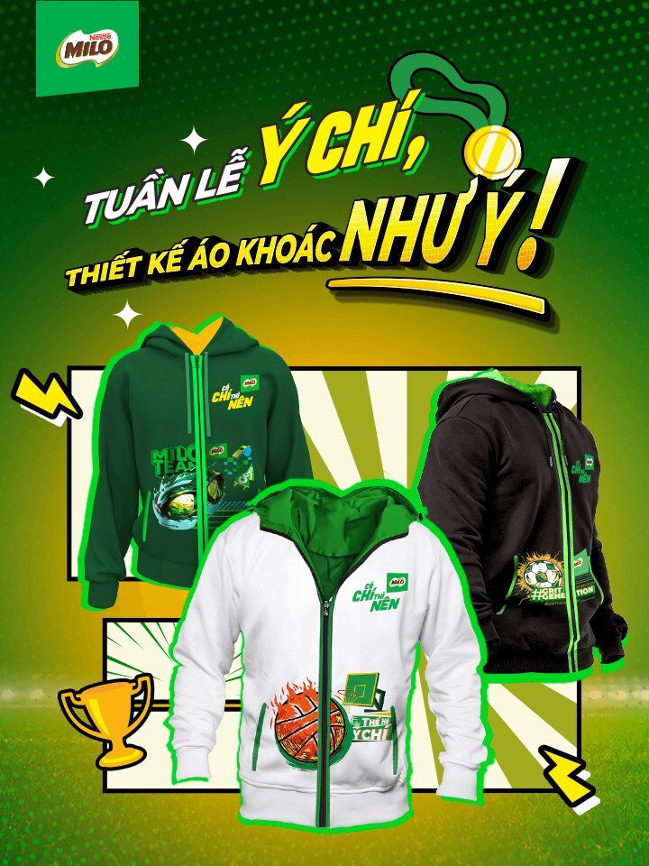Thiết kế áo khoác ý chí MILO