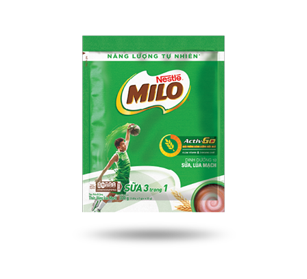 MILO BỘT GÓI SỮA 3 TRONG 1 330G