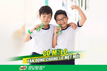 
MILO chứa lúa mạch giúp con cao lớn, khỏe mạnh mỗi ngày 
