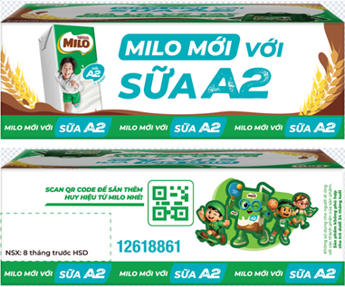 NESTLÉ MILO với sữa A2 180ml 