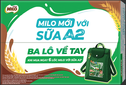 NESTLÉ MILO với sữa A2 180ml