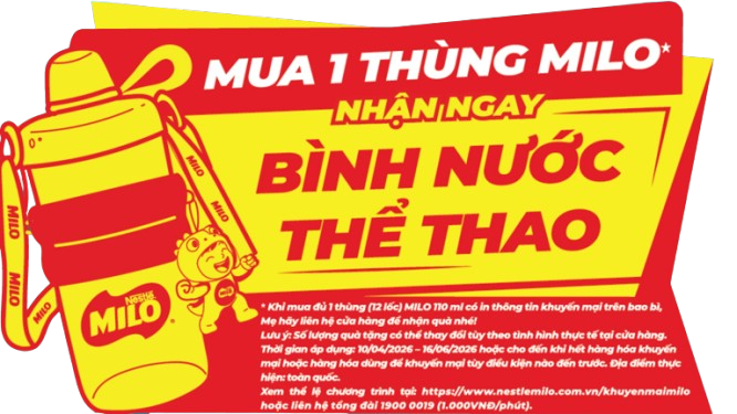 MUA 1 THÙNG MILO, NHẬN NGAY BÌNH NƯỚC THỂ THAO - 1